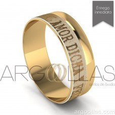 Argolla Confort oro 10K 6mm Rodio (oro amarillo, blanco o rosado) MOD: 2035
